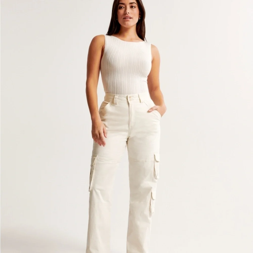 NWT Abercrombie & Fitch Curve Love Relaxed Cargo Pant - Picture 6 of 6